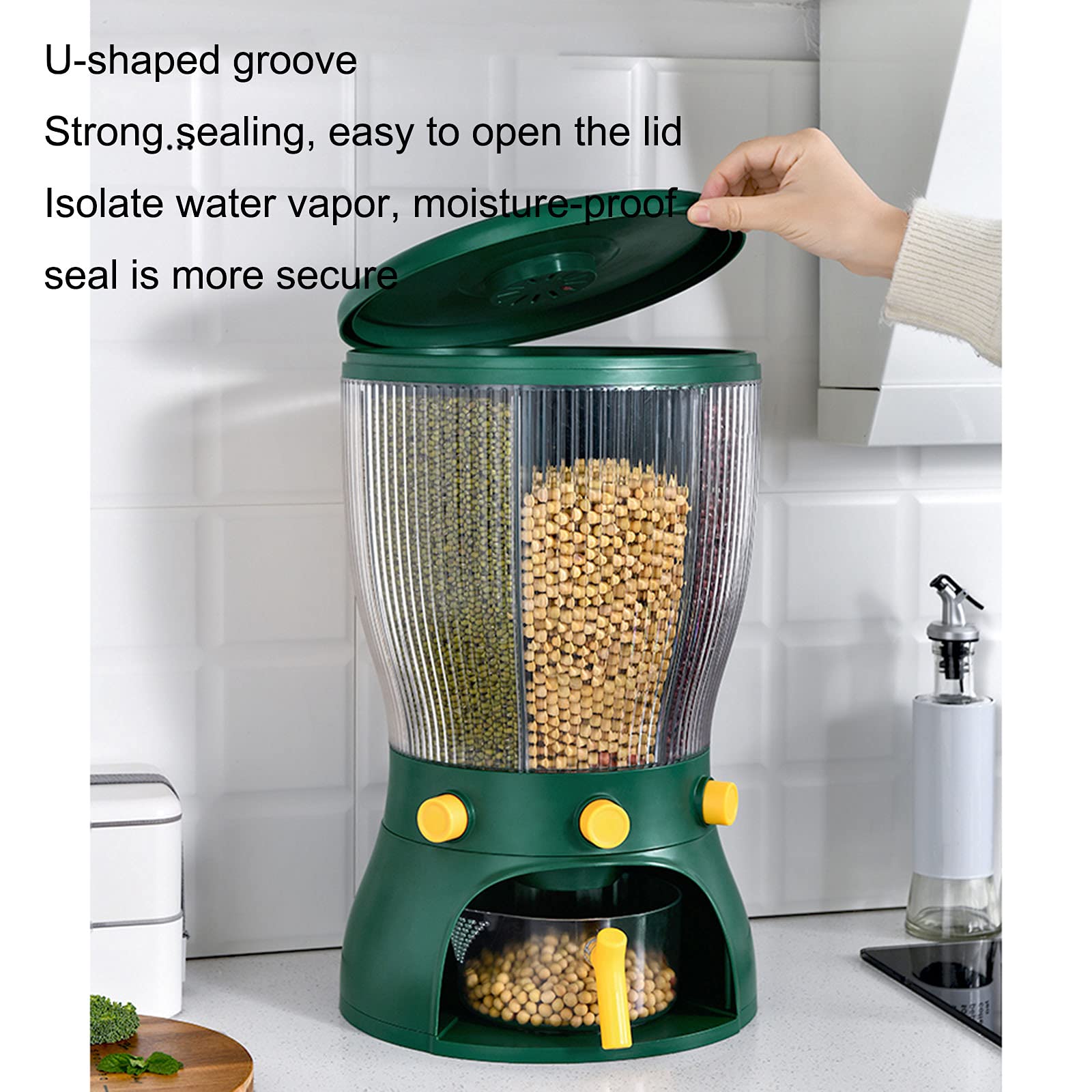 Amazon.co.jp: ライスディスペンサー、キッチン気密穀物容器